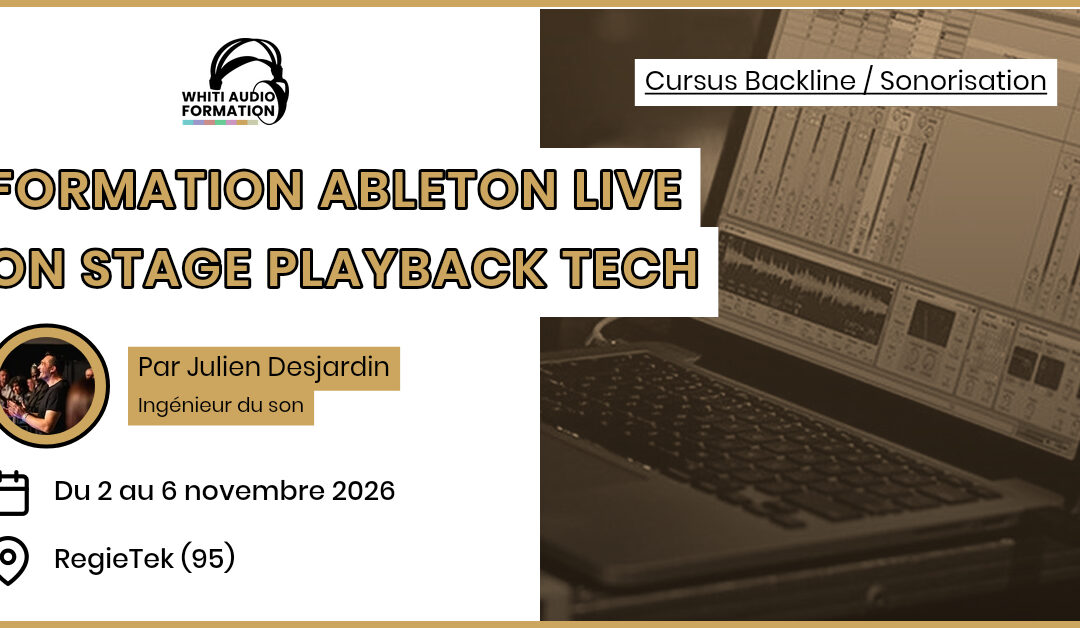 11/2026 – FORMATION ABLETON LIVE ON STAGE PLAYBACK TECH